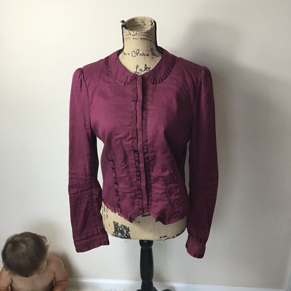 Marc Jacobs Burgundy Blazer Jacket